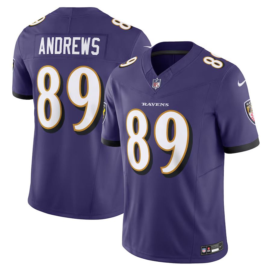 Men Baltimore Ravens #89 Mark Andrews Nike Purple Vapor F.U.S.E. Limited NFL Jersey